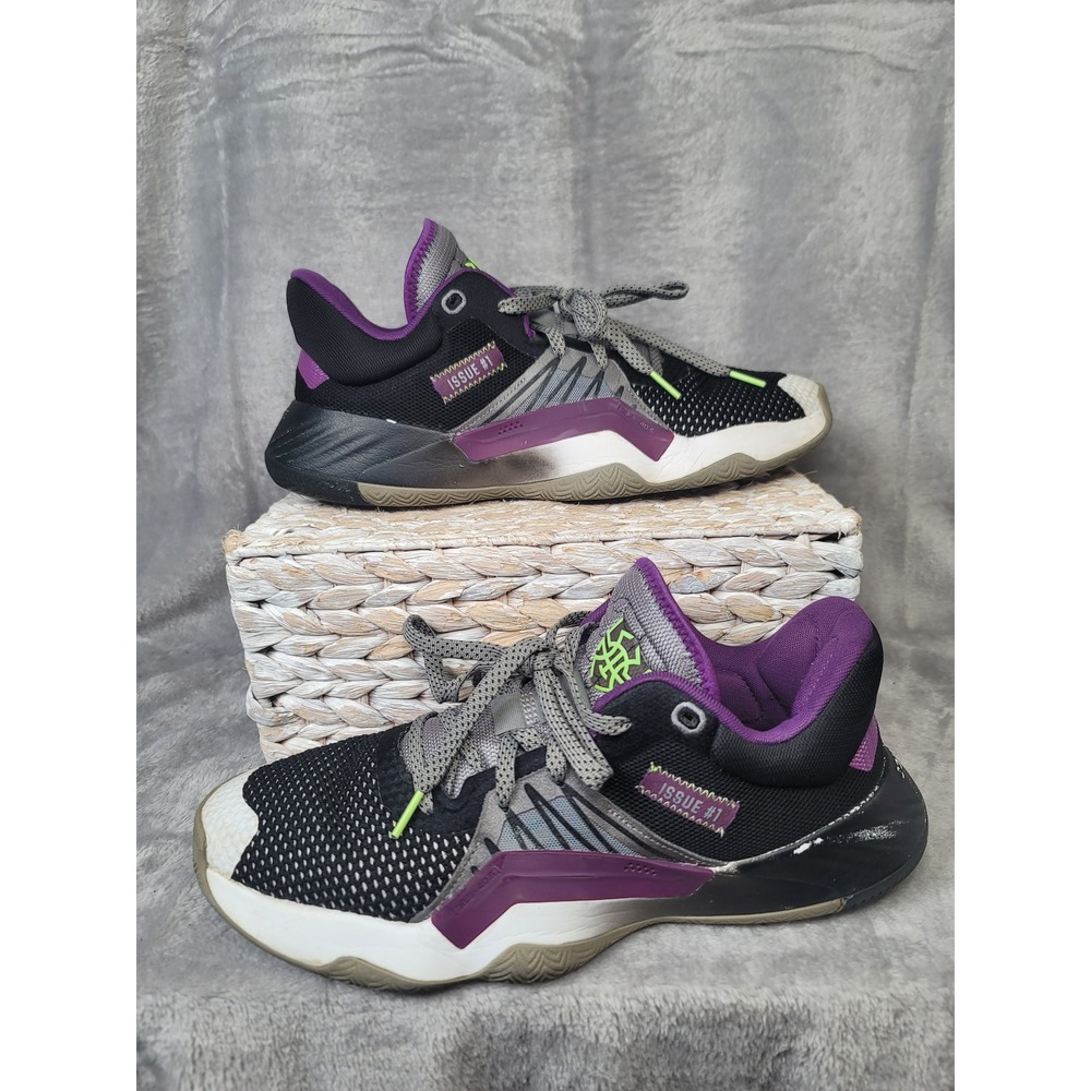 Adidas DON Issue 1 Joker Black Purple Basketball Shoes 10.5 Donovan Mitchell